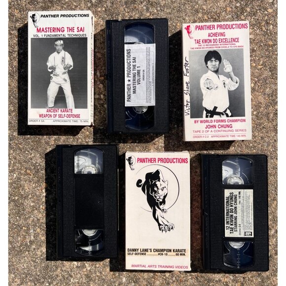 Panther Productions Martial Arts VHS Set Champ Karate Ancient Karate Tae Kwon Do - Picture 1 of 10